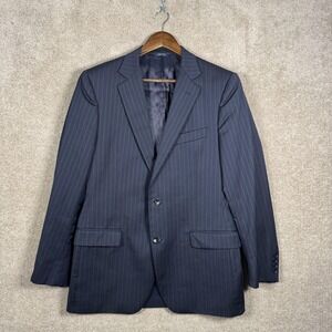 Brooks Brothers 1818 Fitzgerald Blazer Mens 39R Navy Pinstripe Wool Suit Jacket